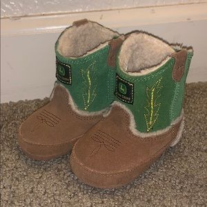 John Deere Baby Leather Boots